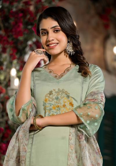 LABEL KHOJ 9609 DESIGNER SILK SALWAR SUIT WHOLESALER IN INDIA